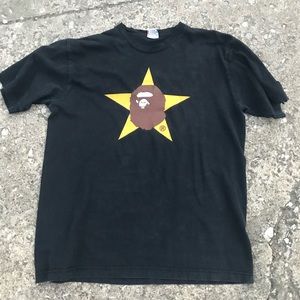 Bape Mens T shirt A Barhinh Ape Size Large